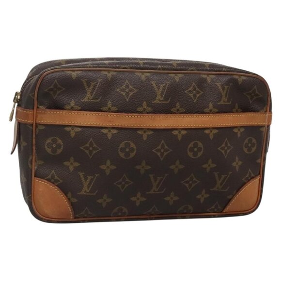 LOUIS VUITTON Monogram Compiegne 28 Clutch Bag M51845 LV Auth 129666 - Picture 1 of 16